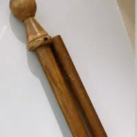 ریل پرده چوبی عسلی دوعدد ۱۹۵سانتی متر