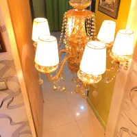 لوستر شامپاینی تمام کریستال