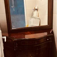 آینه و بوفه و دراور  چوبی