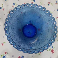 کاسه های آبی قدیمی نمکدون وپارچ ودیس استیل