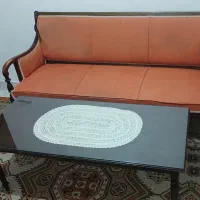 یک دست کامل هفت نفر با میز جلو مبلی دست دوم در حد