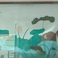 طرح برکه روی شیشه برجسته