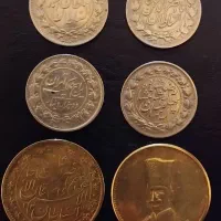 ۶ قطعه سکه نقره کلکسیونی قاجار و پهلوی