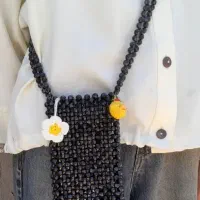 عروسک بافی سرکلیدی کیف مروارید