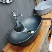 سنگ بیضی مشکی مات