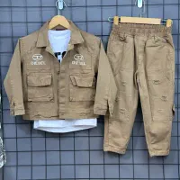 ۳تیکه کتان زارا گوشتی درجه یک( پوشاک طلایی اصلی