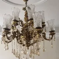 دو عدد لوستر برنج پنج شاخه