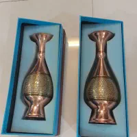 گلدان صراحی مس و خاتم
