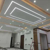 کناف سقف کاذب تی وی وال نور پردازی