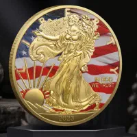 سکه رنگی 2023روکش طلای ۲۴ عیار LB COIN با مجموعه