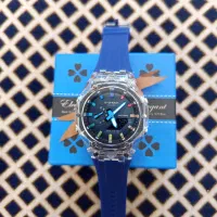 ساعت جیشاک بند ابی سیلیکونی صفحه رنگی پمپی