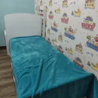 تخت نوجوان با کشو  به همراه تشک و فایل دو کشو