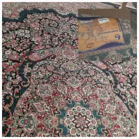 فروش فرش۱۲متری رنگ سورمه ای سالم زیبا