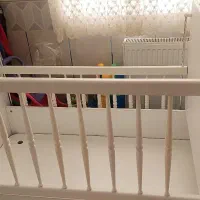 تخت کودک و نوجوان ساحل چوب به همراه تشک