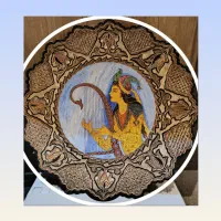 دیوارکوب خاص مسی کاردست اصفهان قلم کار و مینا کاری