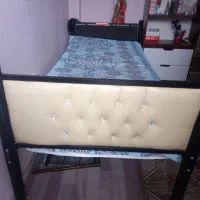 تخت فلزی سالم یکنفره با تشک وروتختی