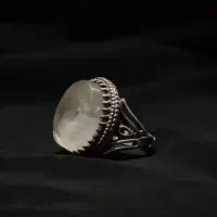انگشتر نقره دُر نجف یخی