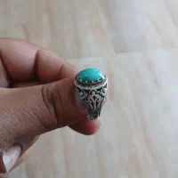 انگشتر فیروزه همراه گردنی عقیق