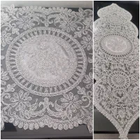 رومیزی ۴ تیکه دانتل ترکیه ای