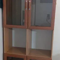 کمد دوتیکه‌ای ویترین