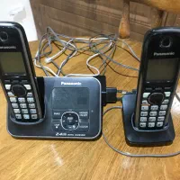 تلفن بی سیم اصل پاناسونیک دوتایی