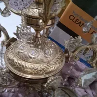 لوستر 5شاخه 10شعله تمام برنج