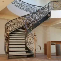 پله گرد دوبلکس  و نرده دست ساز