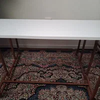 میز تحریر mdf با روکش مخمله صندلی و بدنه آهنی