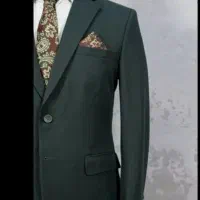 کت و شلوار دودکمه مطهری سبزسایز 56 و58 44تا58