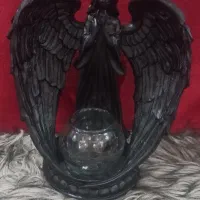 شمعدان  و و مجسمه  فرشته جای وارمر    پلیستر