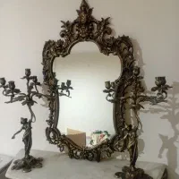 آینه شمعدان برنجی