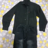 پیراهن مشکی محرمی و شلوار کتون پسرانه