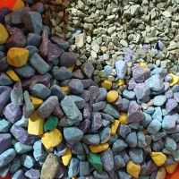 سنگ اکواریوم رنگ آبی وشن