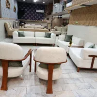 مبلمان ویدان* ست۸نفره دسته چوب راحت نشین*