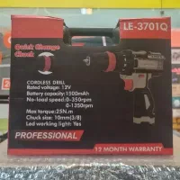 دریل پیچگوشتی شارژی دو باتری لکسون مدل LE-3701Q