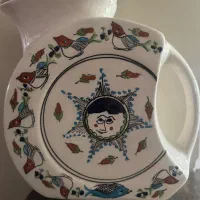 پارچ سفالی قدیمی طرح خورشید کار استاد امامی میبد
