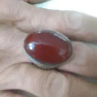 انگشتر عقیق سرخ یمنی نقره اصل قدمت دار