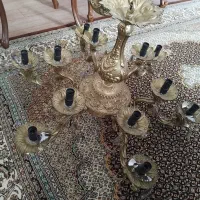 لوستر۶شاخه ۱۲شعله تمام برنز