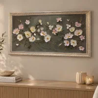 تابلو برجسته گل سه‌بعدی دست‌ساز اثر خاص و دکوراتیو