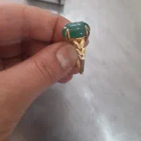انگشتر نقره ابکاری طلا