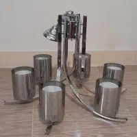 لوستر ۶شاخه استیل