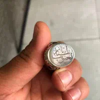 انگشتر نقره خط دار