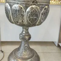 سنگاب مسی بزرگ قلم زنی شده