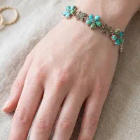 دستبند نقره فیروزه اصل