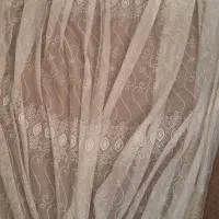 دو عدد پرده توری سالم با آستر