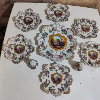 ظرف چینی گل برجسته