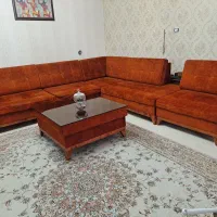 مبل ال ۷نفره بامیز عسلی درحد نو