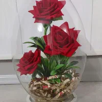 باکس شیشه ایی گل مصنوعی