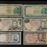 6برگ اسکناس کلسیونی و یک ست پنج‌تایی توضبحات
