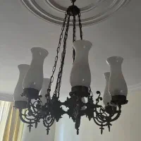 لوستر قدیمی برنز دوعدد ۷ شعله